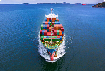 ocean freight containers at port